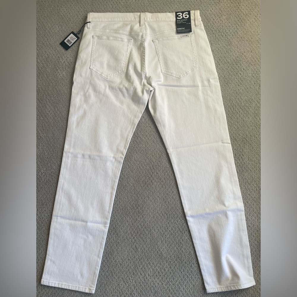 Slim Straight 36x32 Joe’s Jeans The Kinetic Brixton White Stretch Jeans NWT - Picture 3 of 7